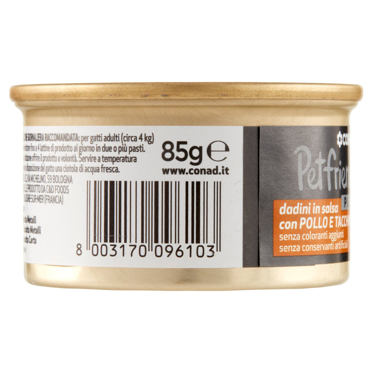 CONAD Petfriends Plus Dadini in salsa con Pollo e Tacchino 85 g