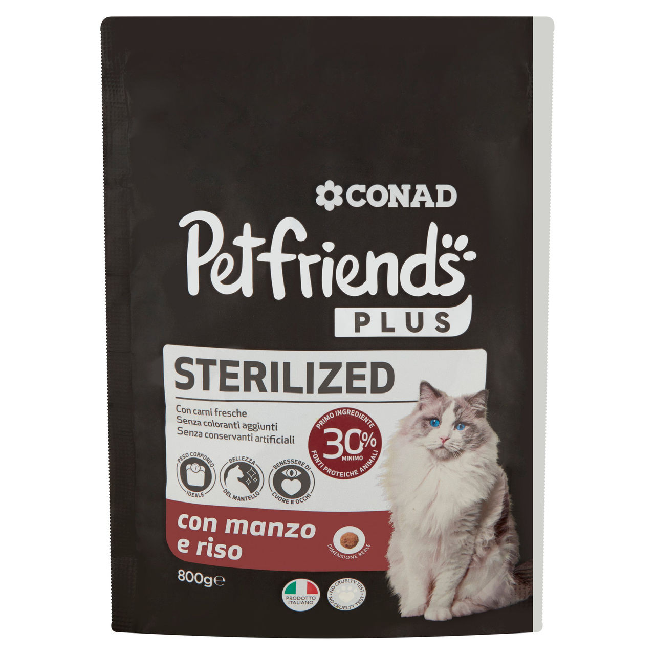 Petfriends Plus Sterilized con manzo e riso