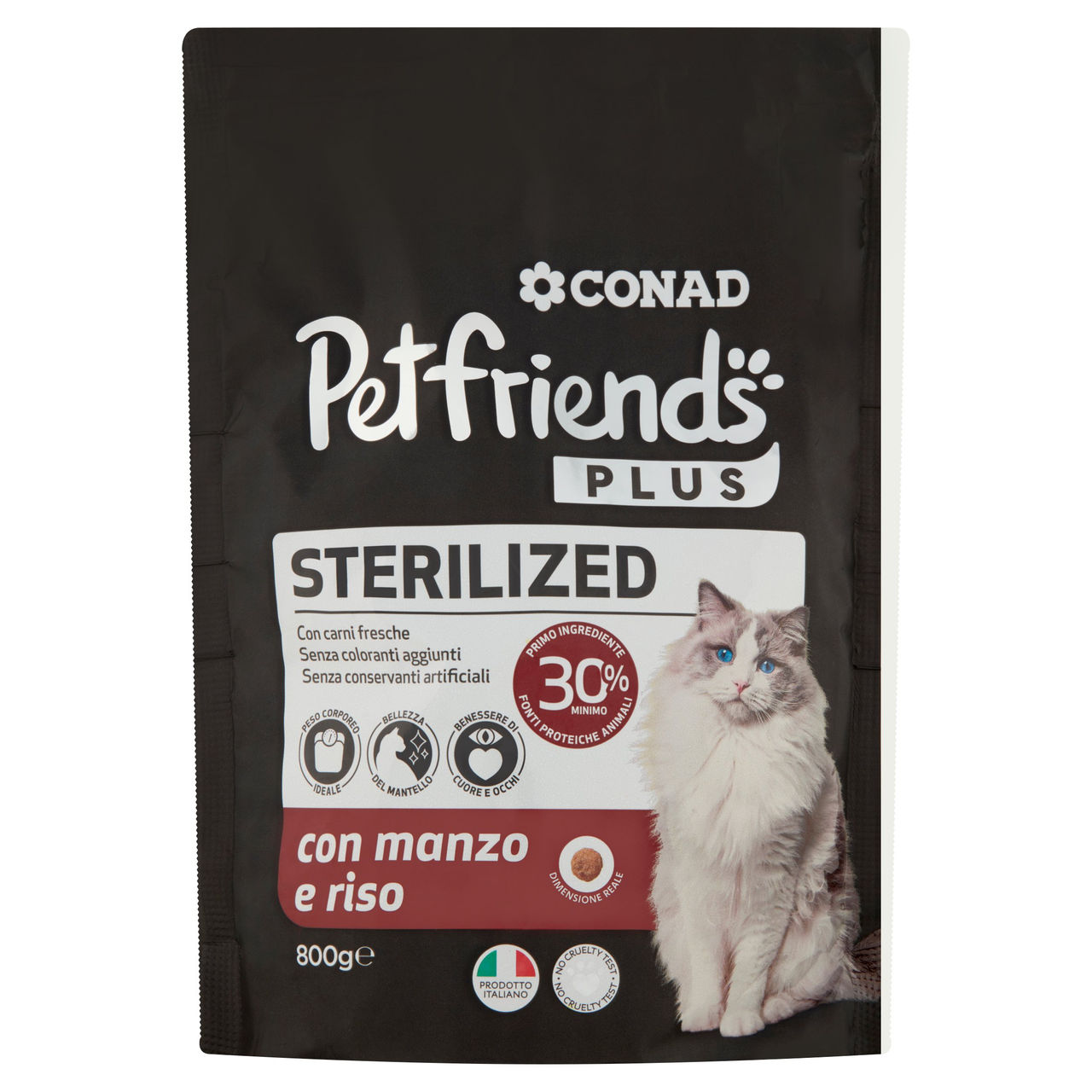 Petfriends Plus Sterilized con manzo e riso