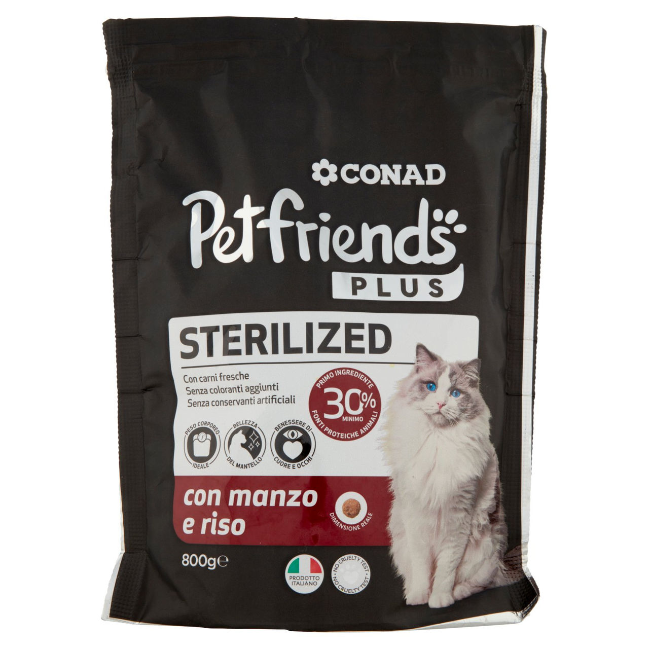 Petfriends Plus Sterilized con manzo e riso