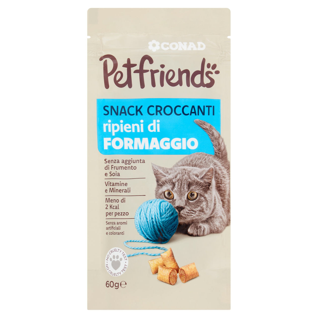 CONAD Petfriends Snack Croccanti ripieni di Formaggio 60 g