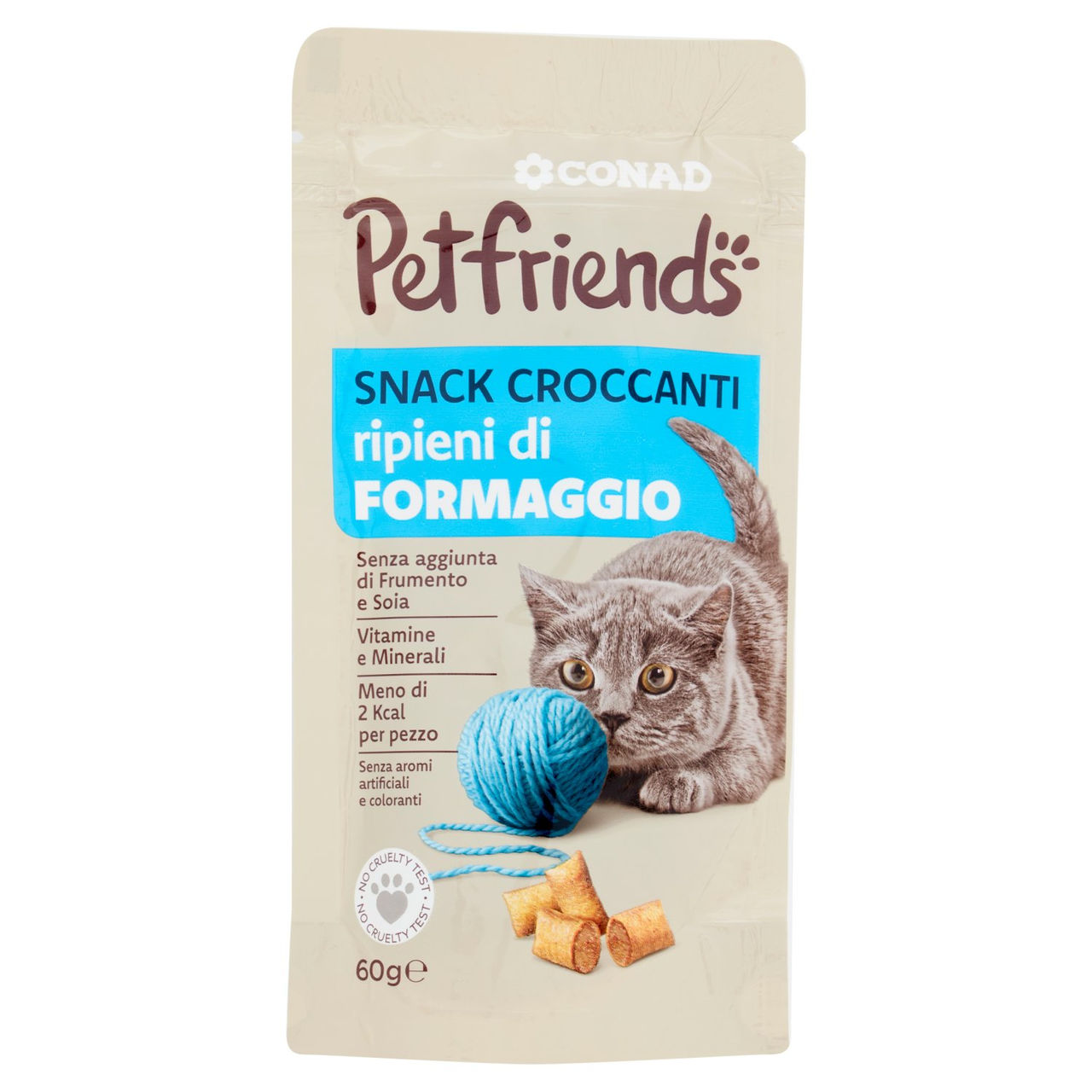 CONAD Petfriends Snack Croccanti ripieni di Formaggio 60 g