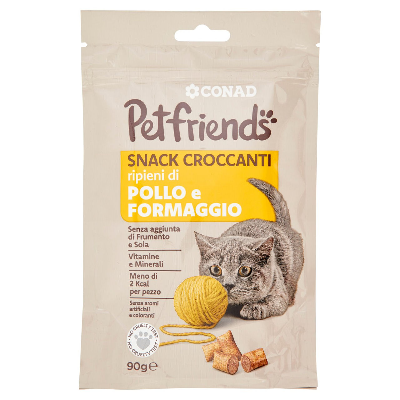 CONAD Petfriends Snack Croccanti ripieni di Pollo e Formaggio 90 g