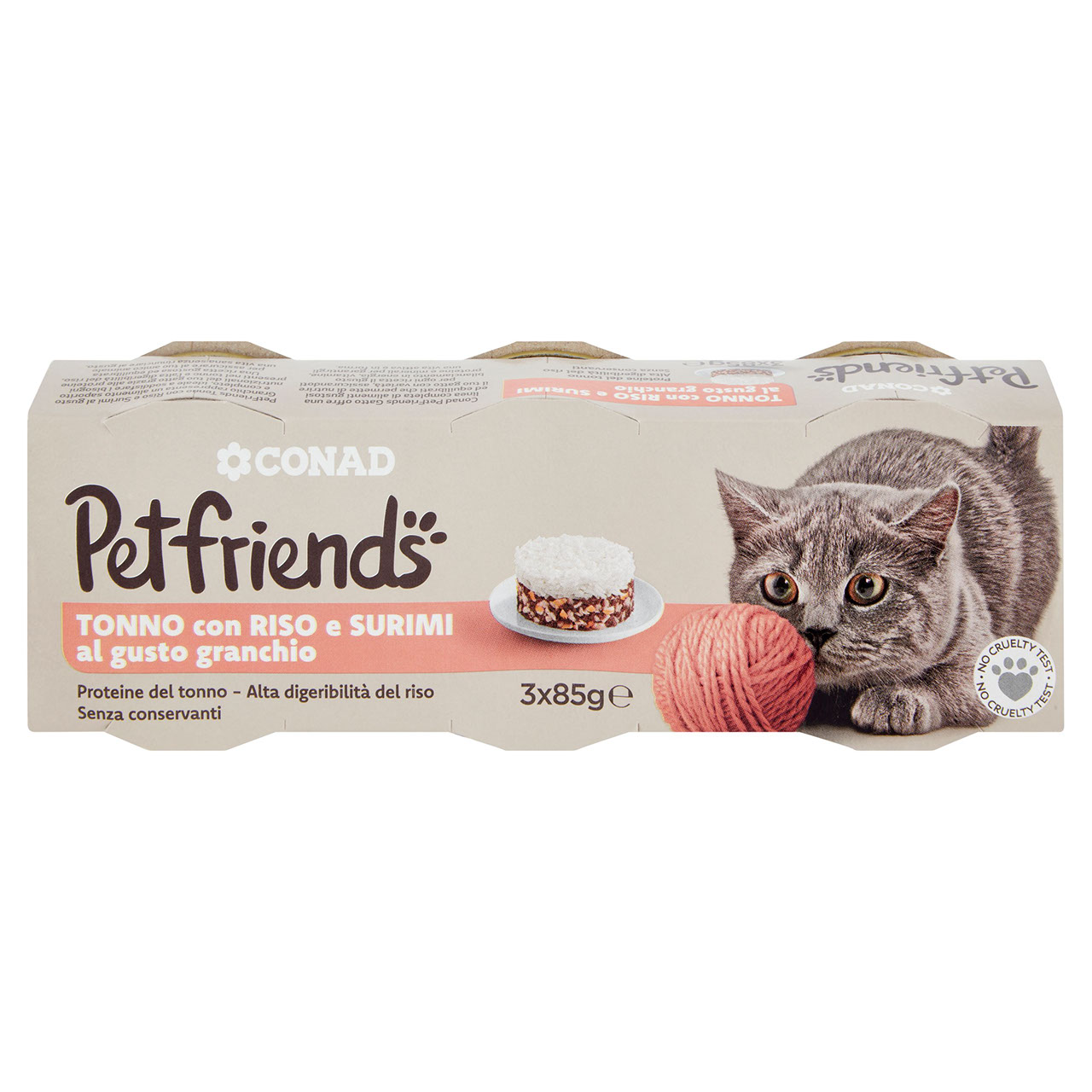 Petfriends Tonno, Riso e Surimi 3x85g Conad online