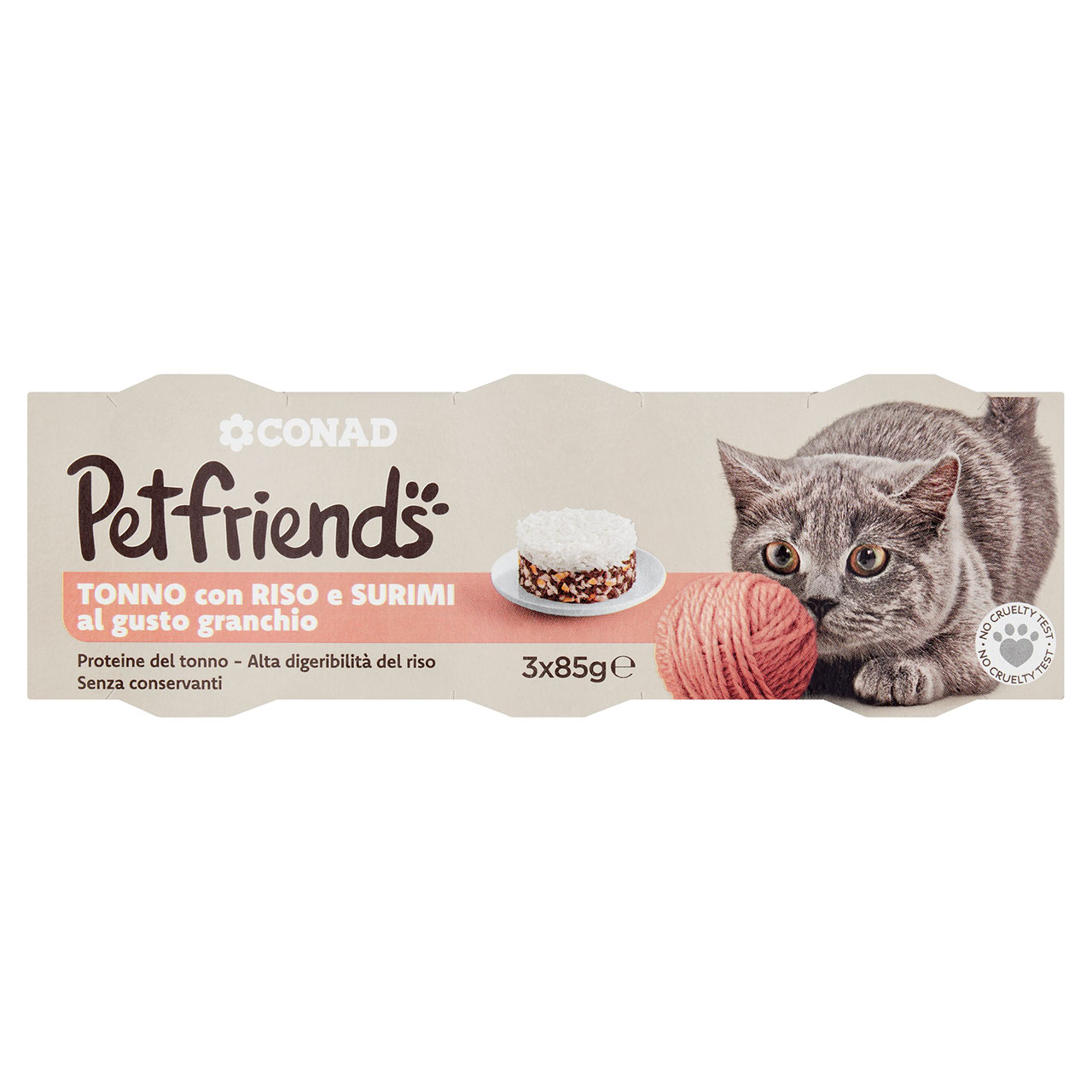 Petfriends Tonno, Riso e Surimi 3x85g Conad online