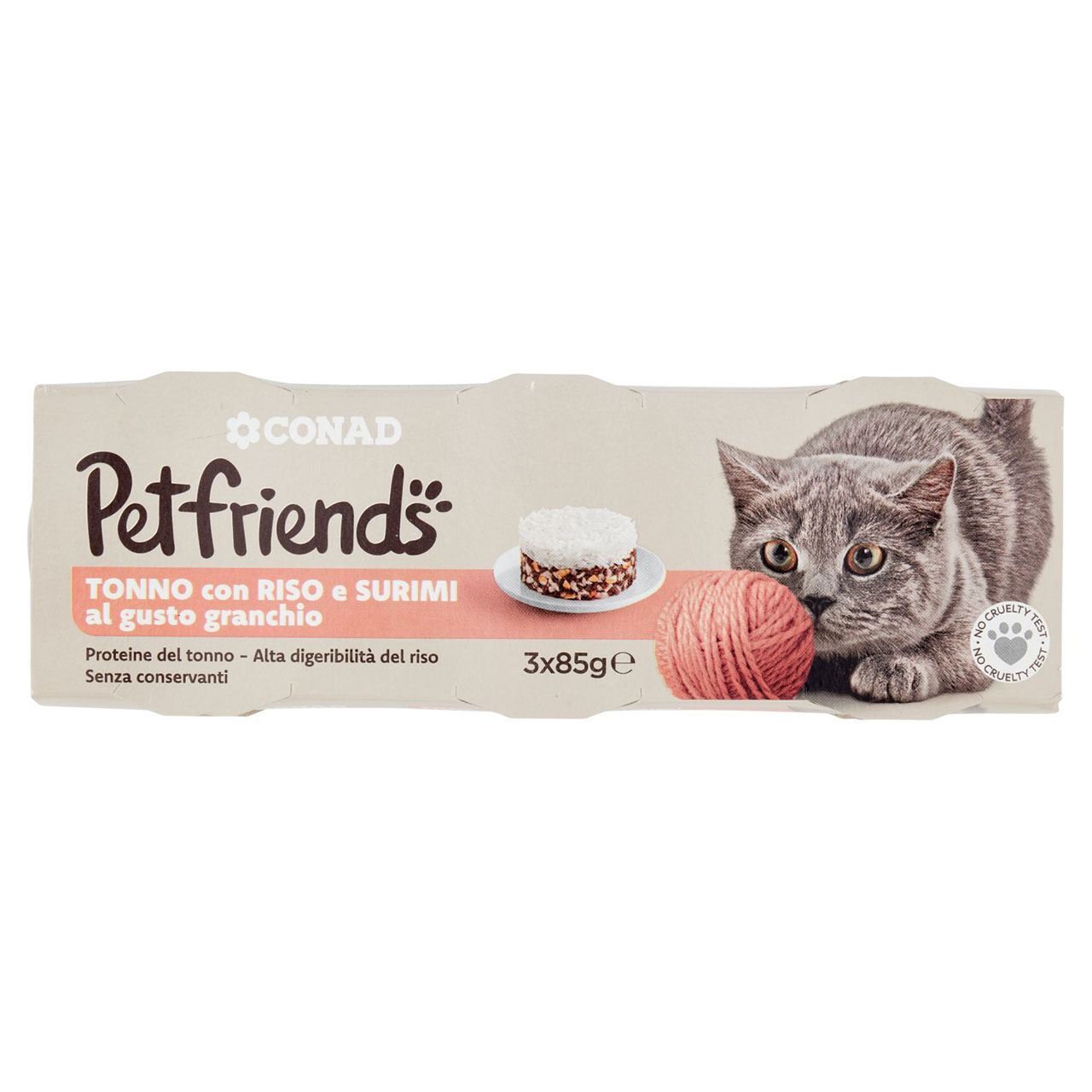 Petfriends Tonno, Riso e Surimi 3x85g Conad online