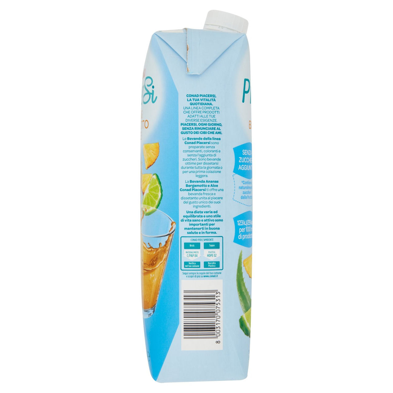 CONAD Piacersi Ananas Bergamotto e Aloe 1 l