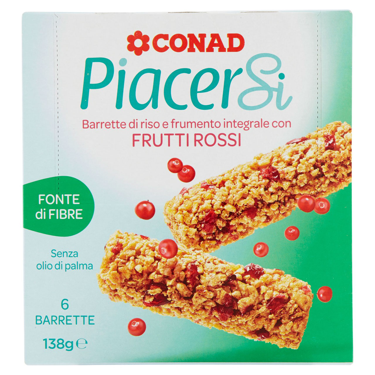 Barrette di Riso, Frumento integrale, Frutti Rossi