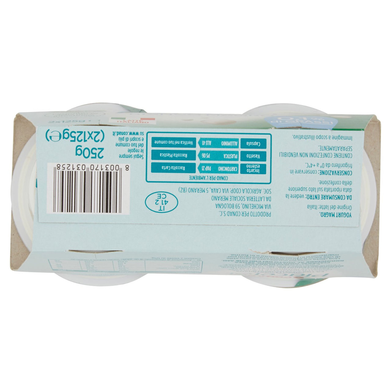 Yogurt Bianco Magro 0,1% di Grassi 2 x 125 g Conad