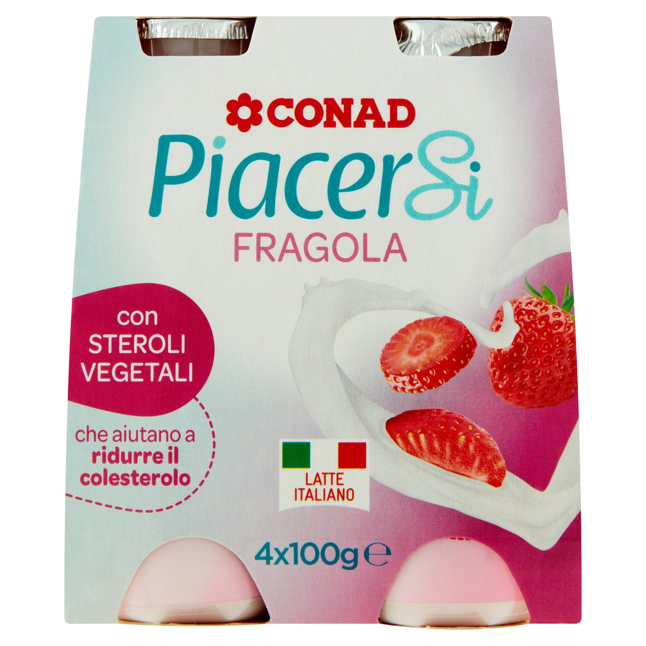 CONAD Piacersi Fragola 4 x 100 g