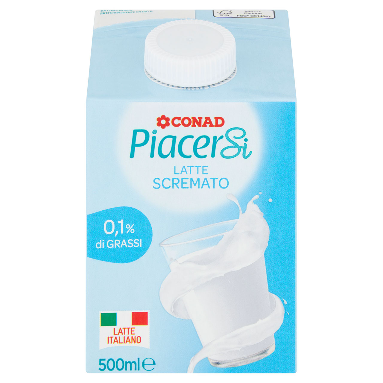 Piacersi Latte scremato 500 ml Conad