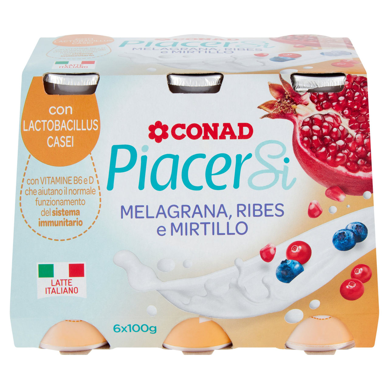 Melagrana, Ribes e Mirtillo 6 x 100 g Conad