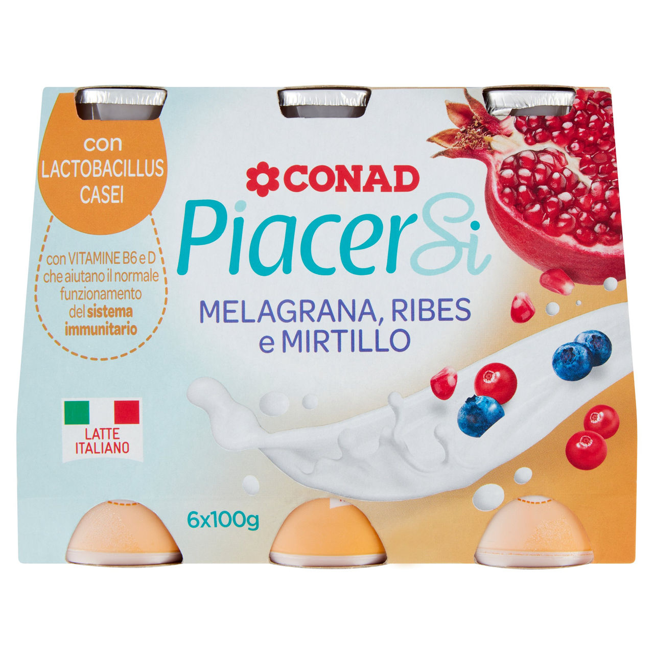 Melagrana, Ribes e Mirtillo 6 x 100 g Conad