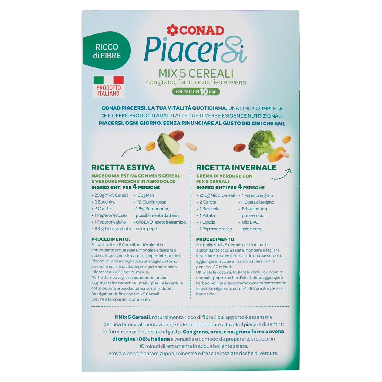 Mix 5 Cereali Precotti 400 g Piacersi Conad