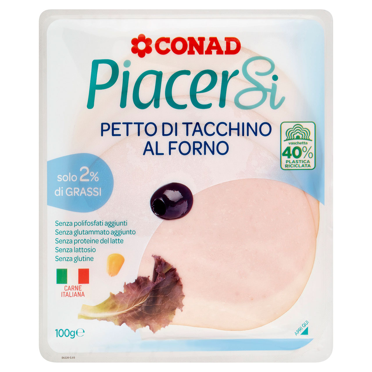 Petto di Tacchino al Forno 100 g Piacersi Conad