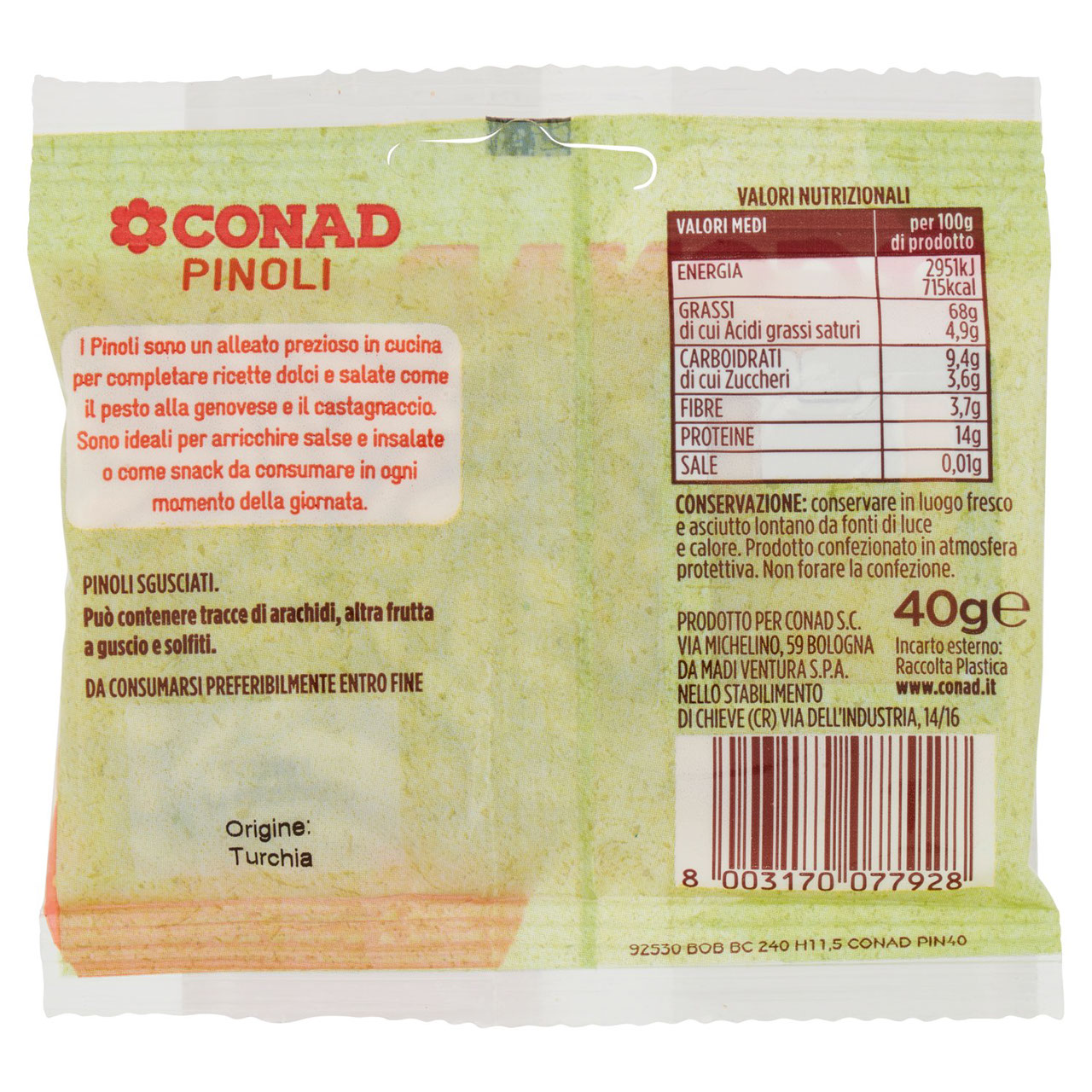 CONAD Pinoli 40 g in vendita online