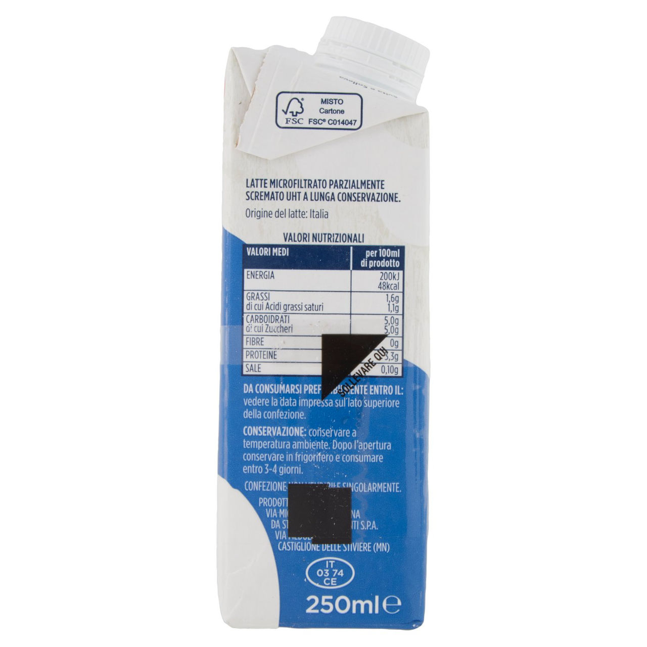 Latte Microfiltrato Parzialmente Scremato 3x250ml