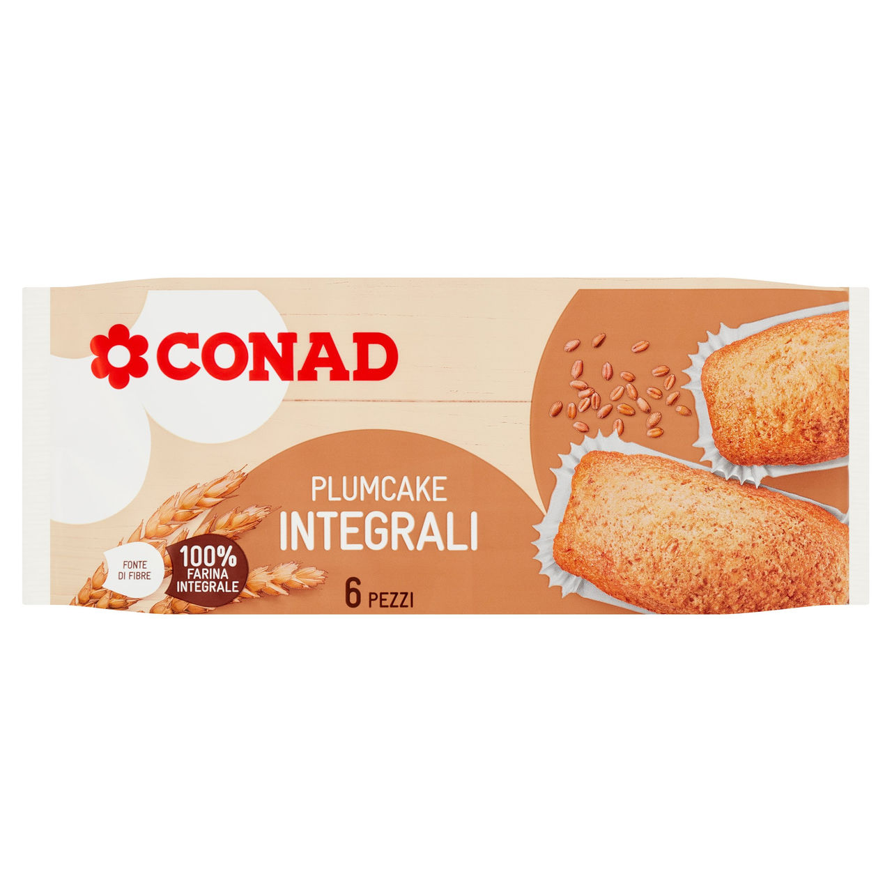 CONAD Plumcake Integrali 6 Pezzi 190 g