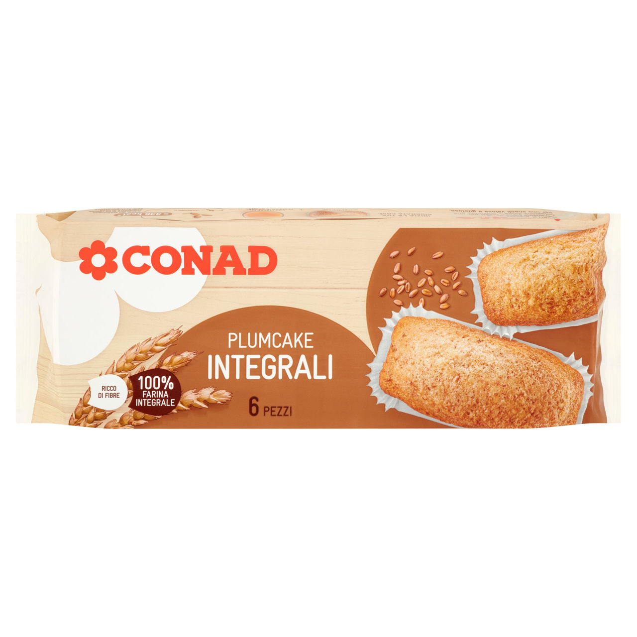 CONAD Plumcake Integrali 6 Pezzi 198 g