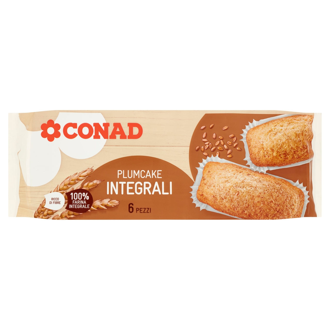 CONAD Plumcake Integrali 6 Pezzi 198 g