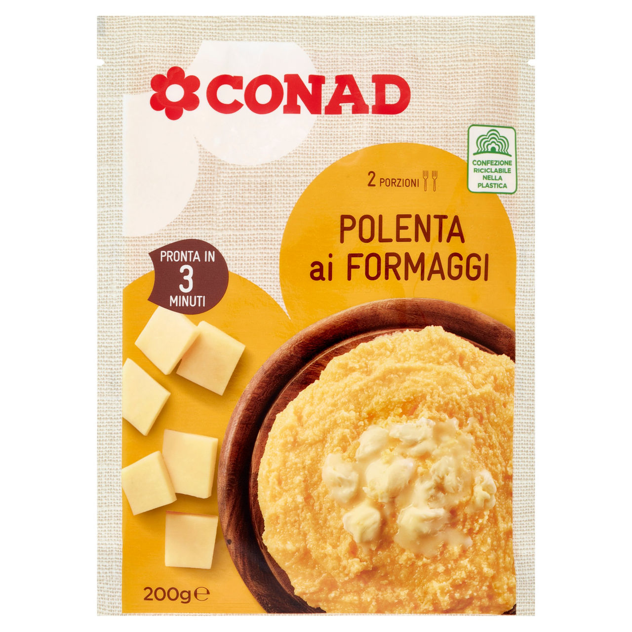 Polenta ai Formaggi 200 g Conad in vendita online