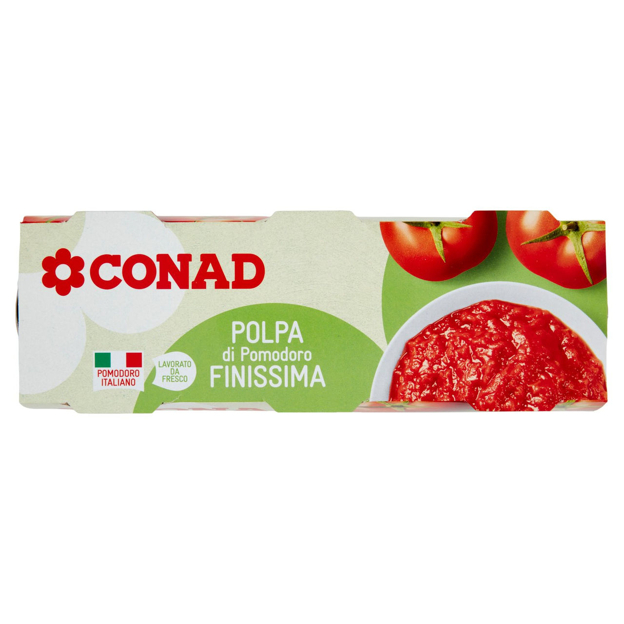 Polpa di pomodoro finissima g 400 x 3 Conad