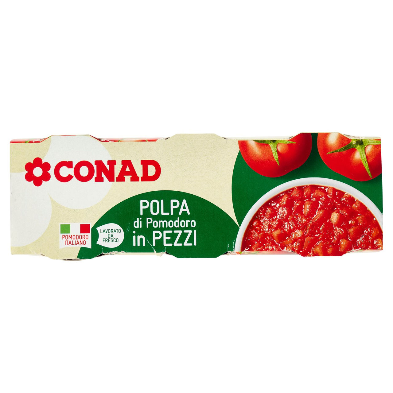 Polpa di Pomodoro in Pezzi 3 x 400 g Conad online