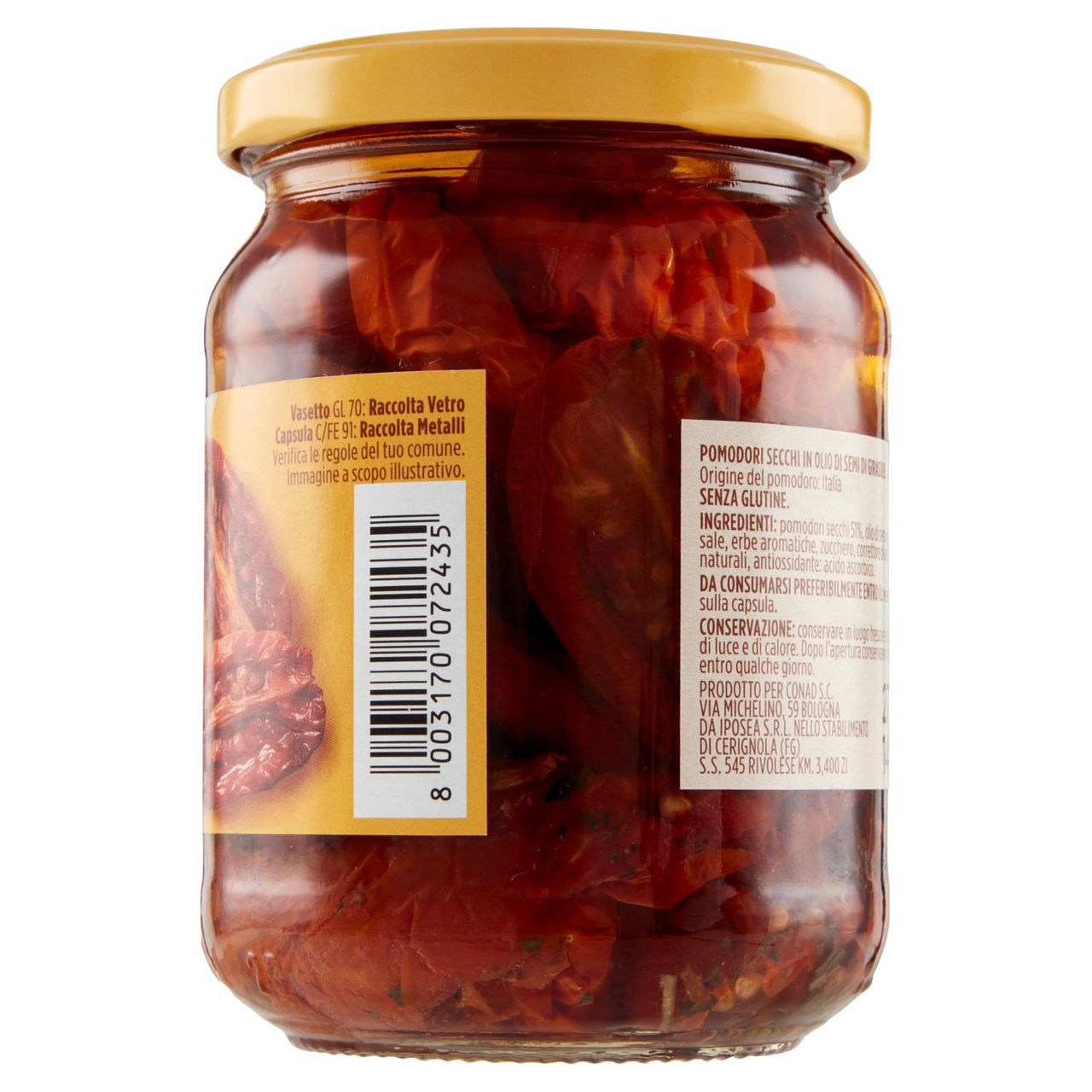 Pomodori Secchi Sottolio 270 g Conad