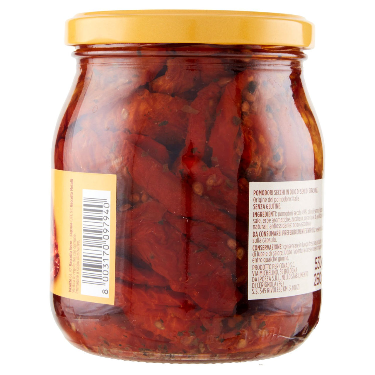 CONAD Pomodori Secchi Sottolio 530 g