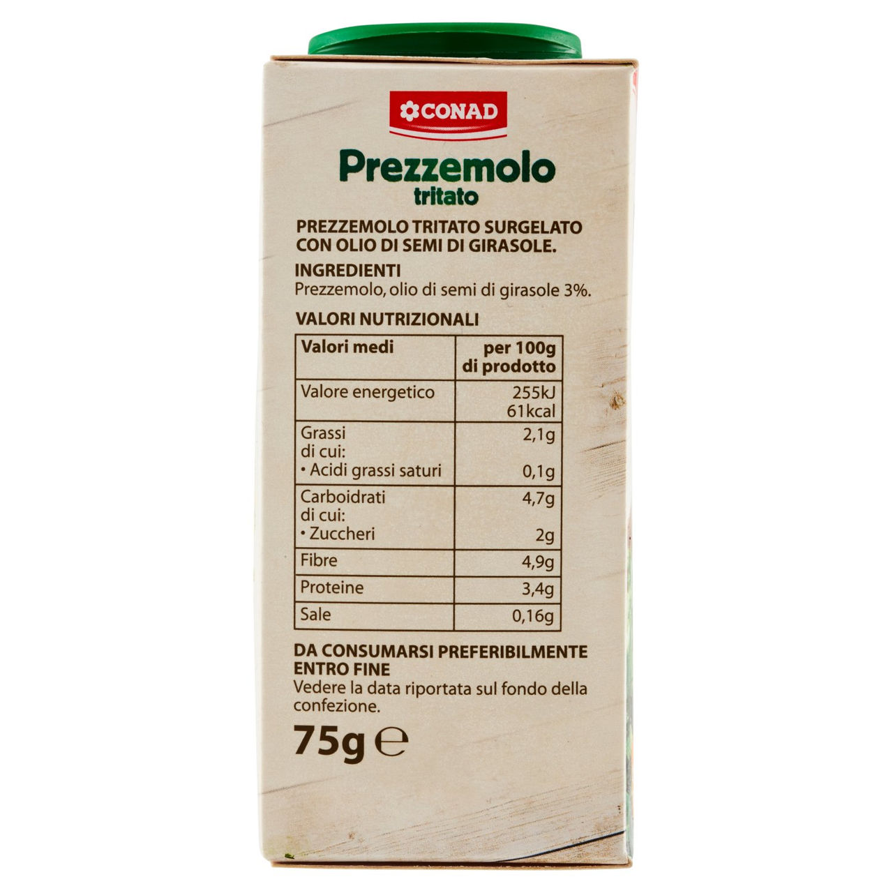 CONAD Prezzemolo tritato Surgelato 75 g