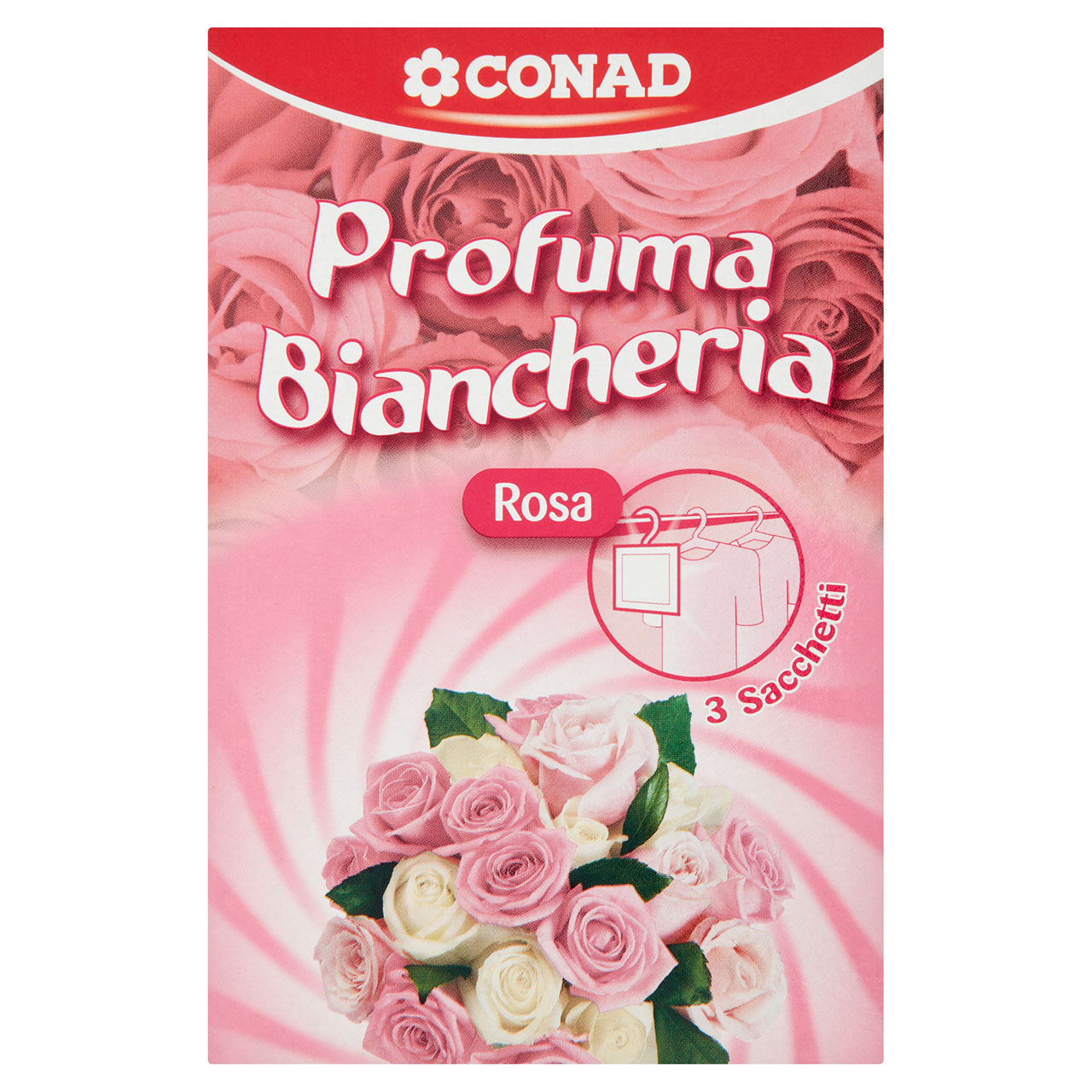 CONAD Profuma Biancheria Rosa 3 Sacchetti