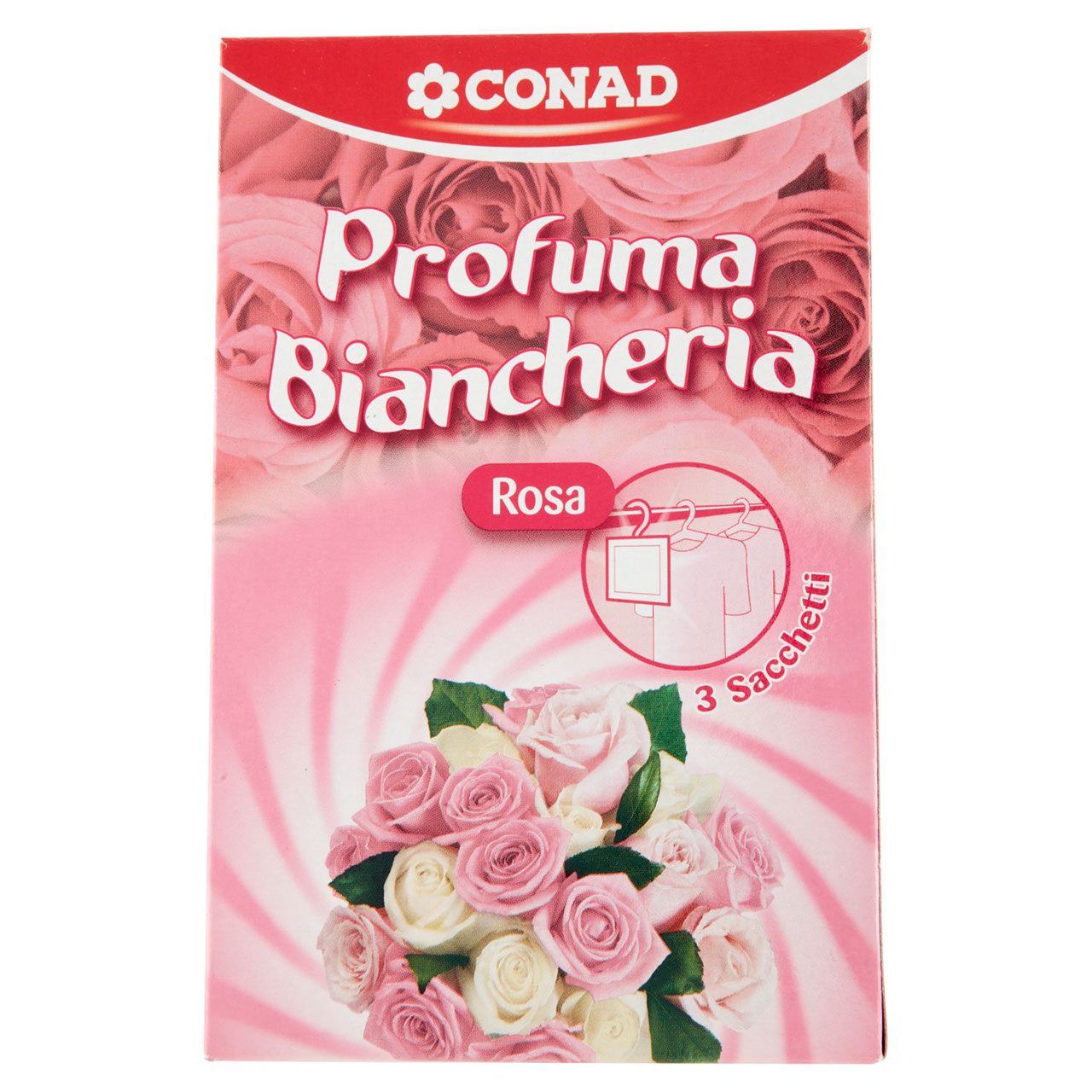 CONAD Profuma Biancheria Rosa 3 Sacchetti