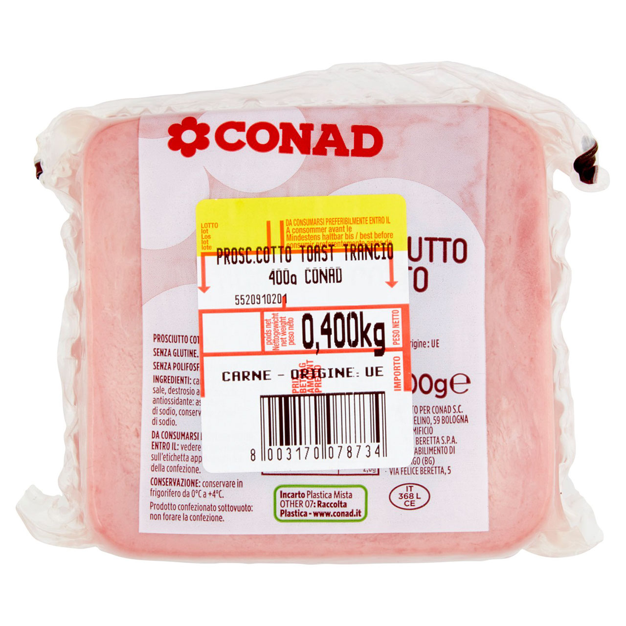 Prosciutto Cotto 400 g Conad in vendita online