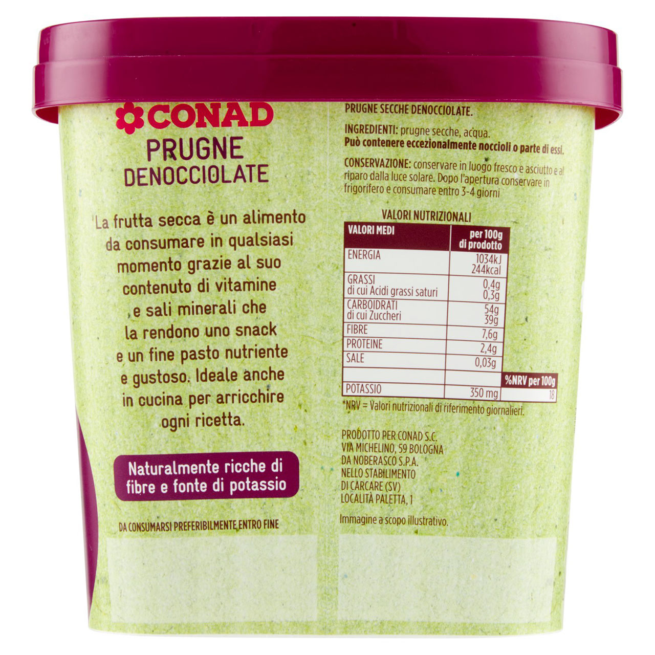Prugne Denocciolate 500 g Conad in vendita online