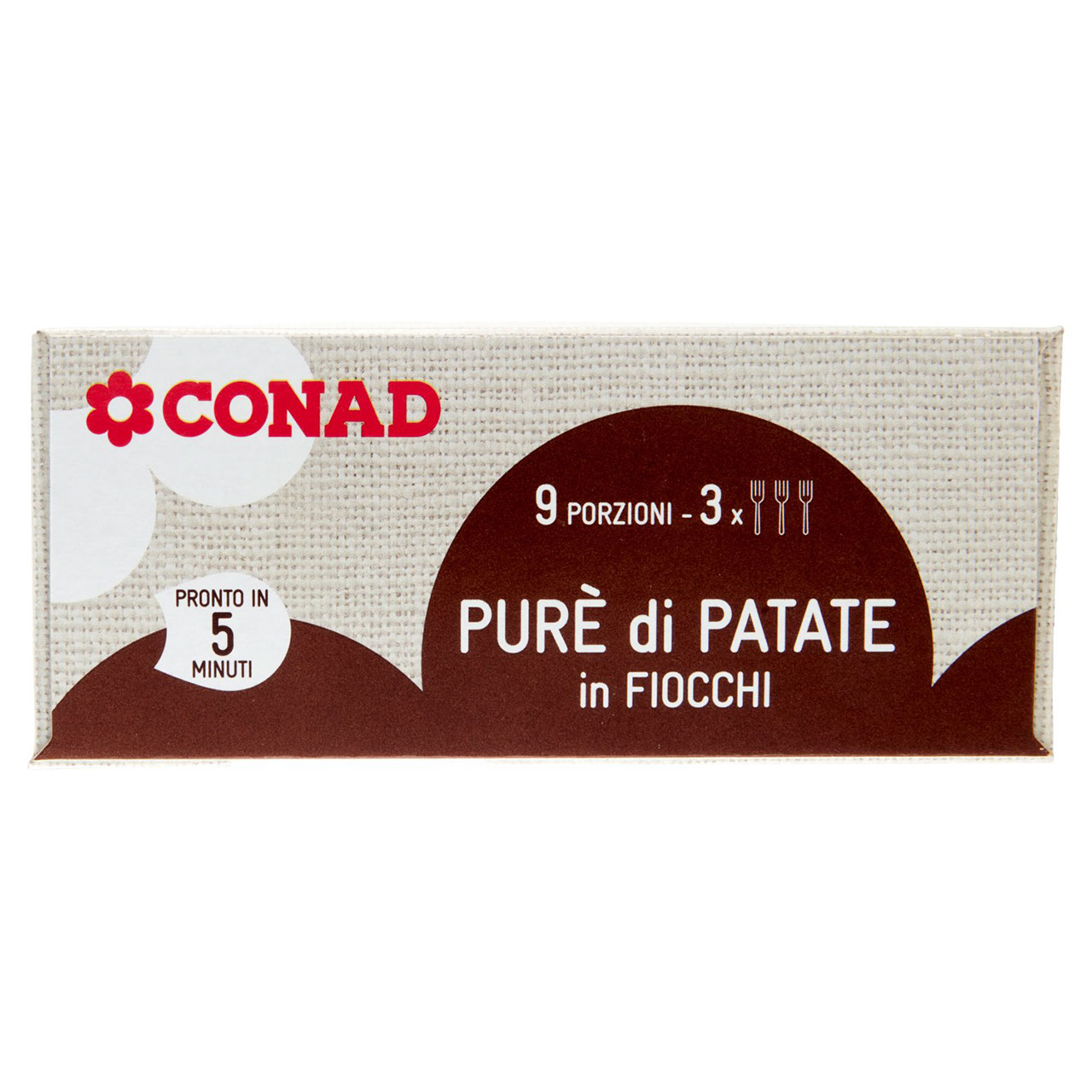 Purè di Patate in Fiocchi 3 Buste 225 g Conad