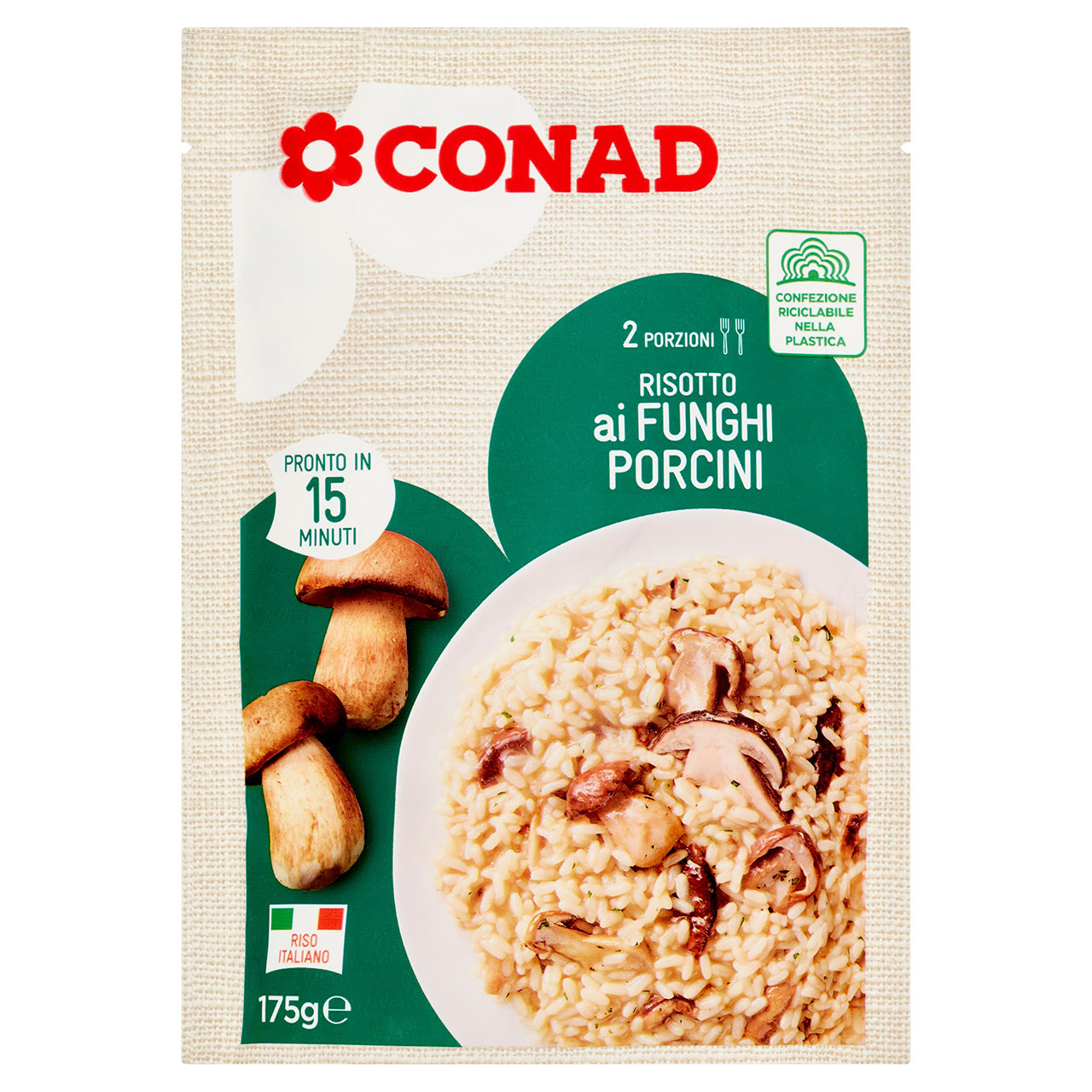 Risotto ai Funghi Porcini 175 g Conad