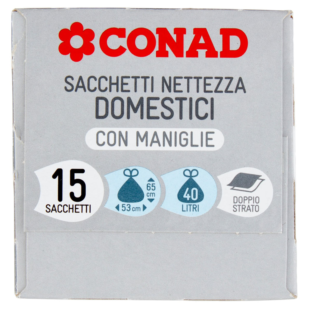 15 Sacchi nettezza Domestici con Maniglie Conad