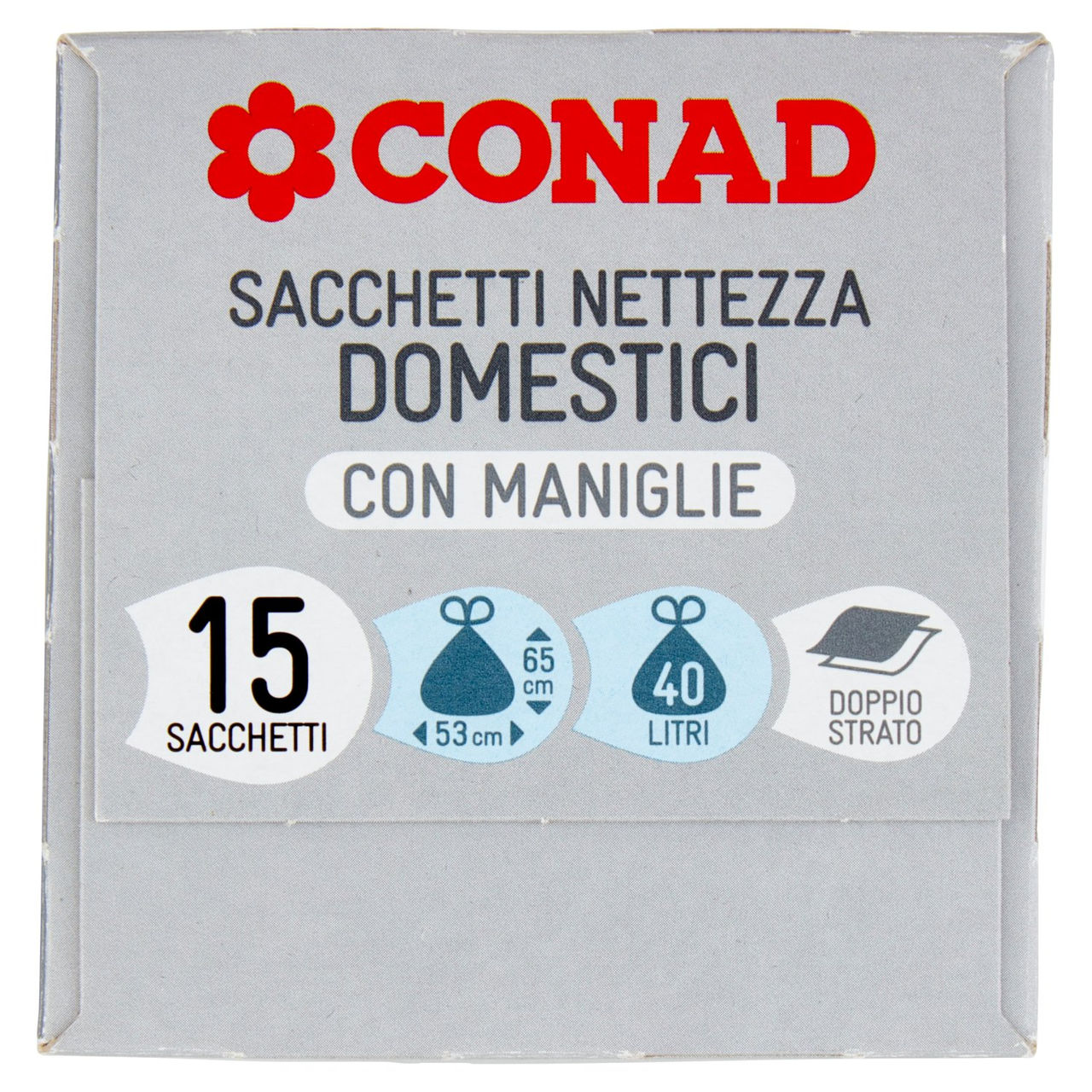 15 Sacchi nettezza Domestici con Maniglie Conad