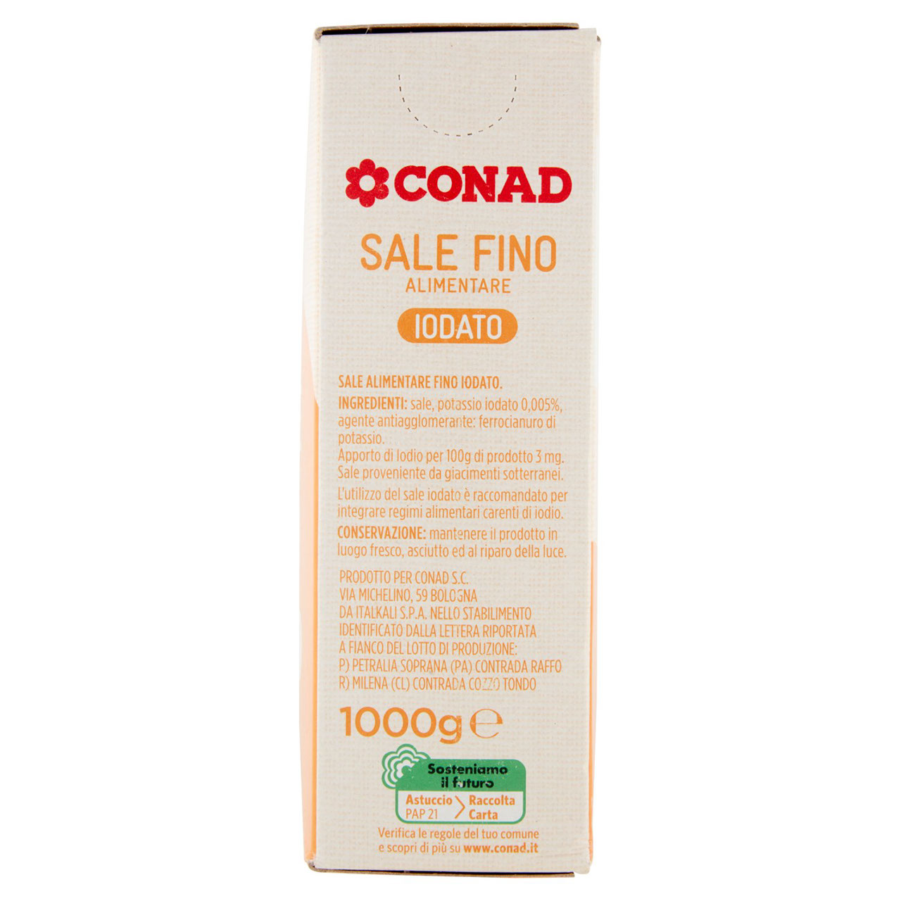 Sale Alimentare Iodato Fino 1000 g Conad