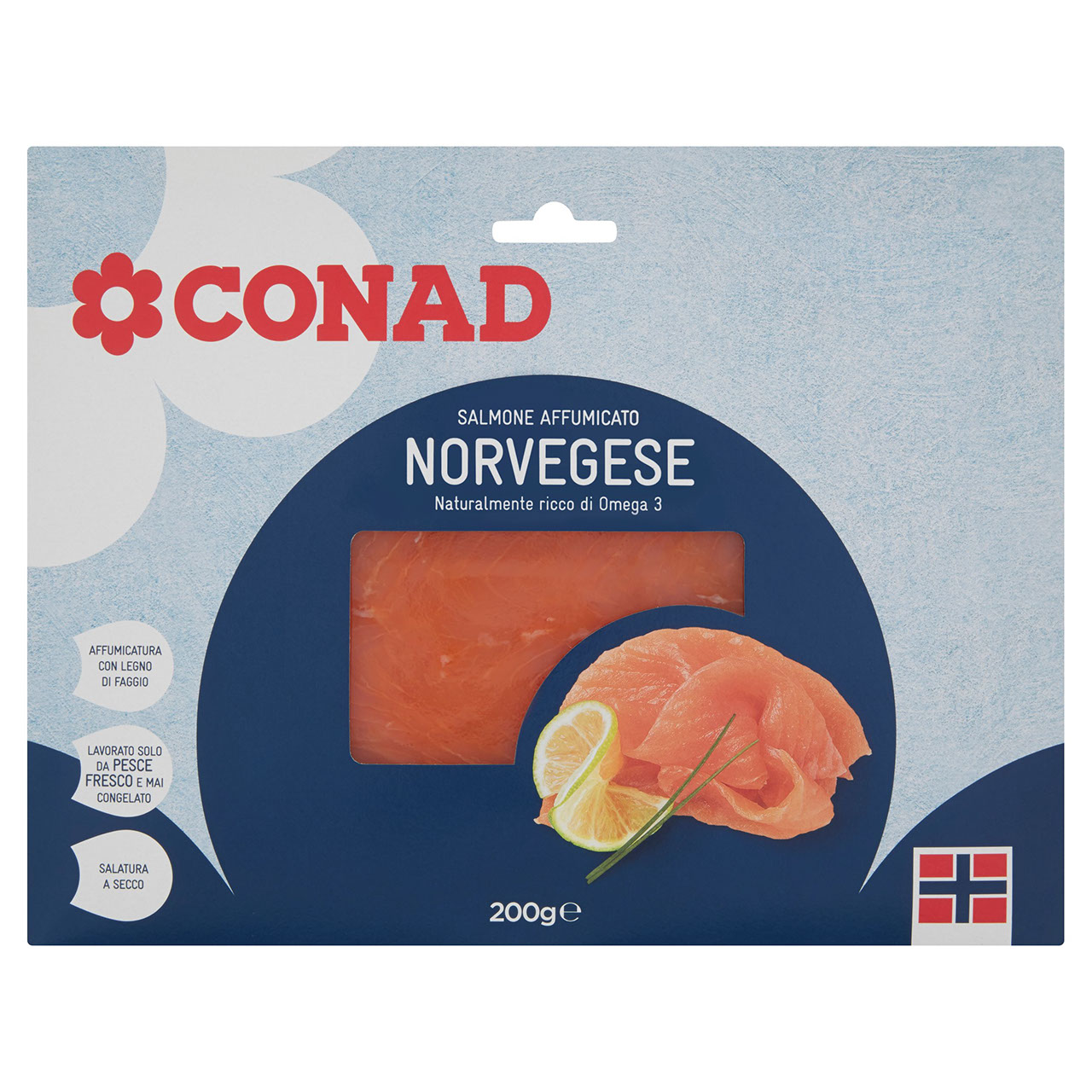 CONAD Salmone Affumicato Norvegese 200 g