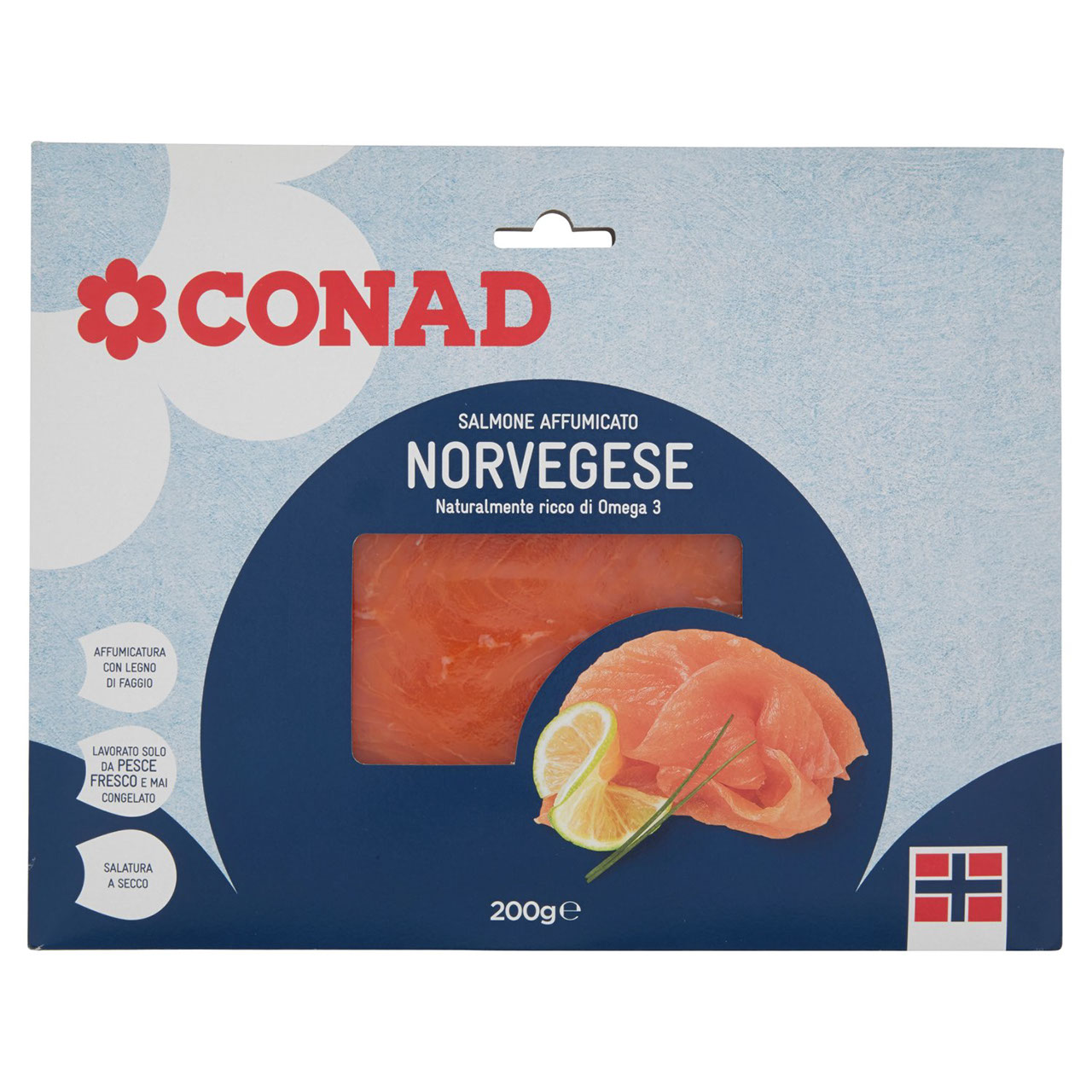 CONAD Salmone Affumicato Norvegese 200 g