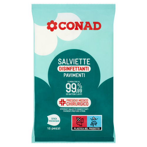CONAD Salviette Disinfettanti Pavimenti 15 pz