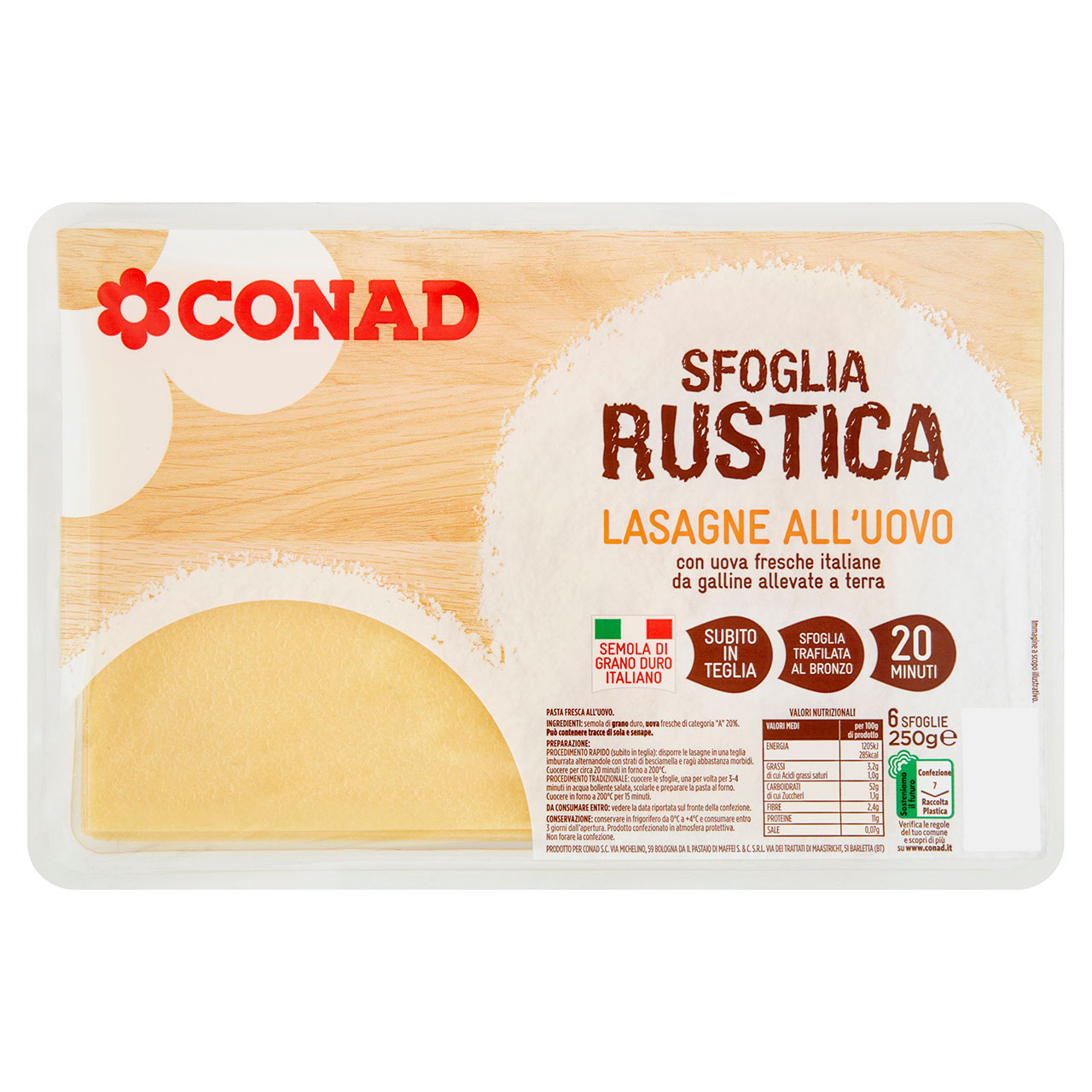 Sfoglia Rustica all'uovo Conad in vendita online