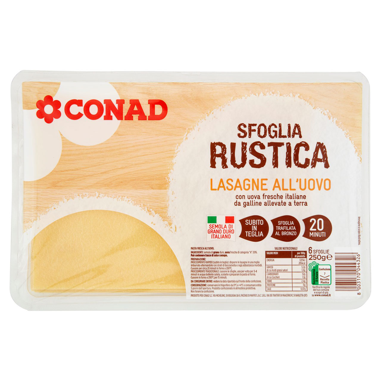 Sfoglia Rustica all'uovo Conad in vendita online