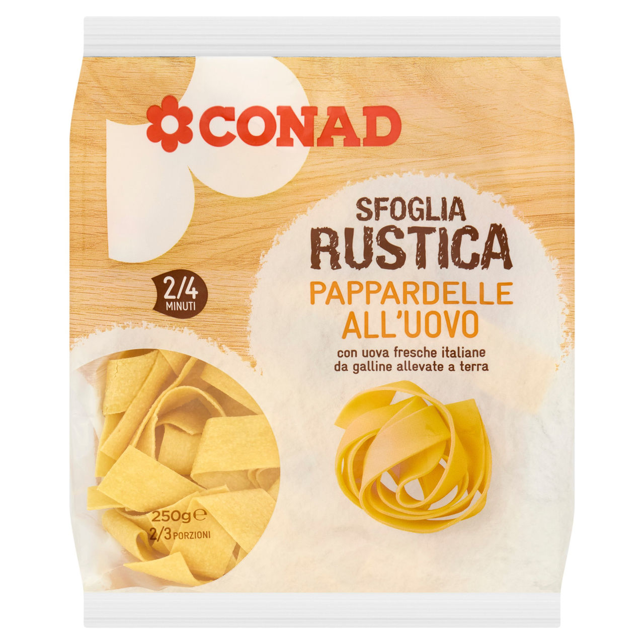 Pappardelle all'uovo Sfoglia Rustica 250 g Conad.