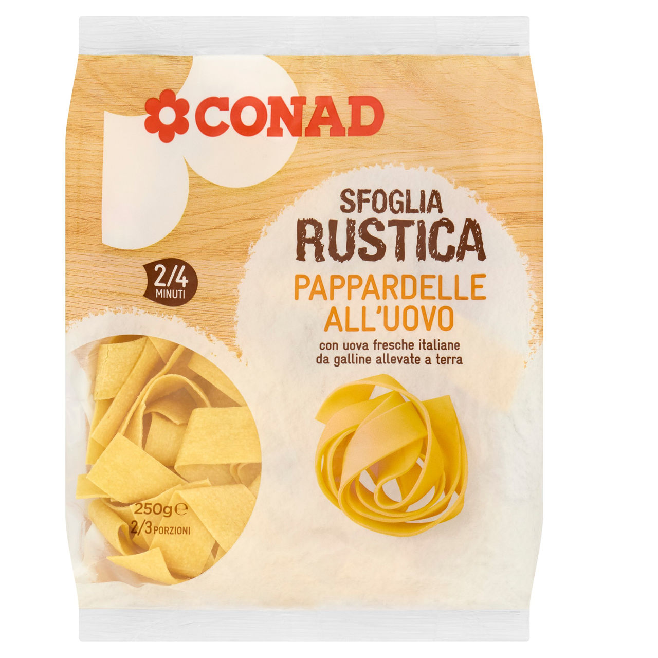 Pappardelle all'uovo Sfoglia Rustica 250 g Conad.