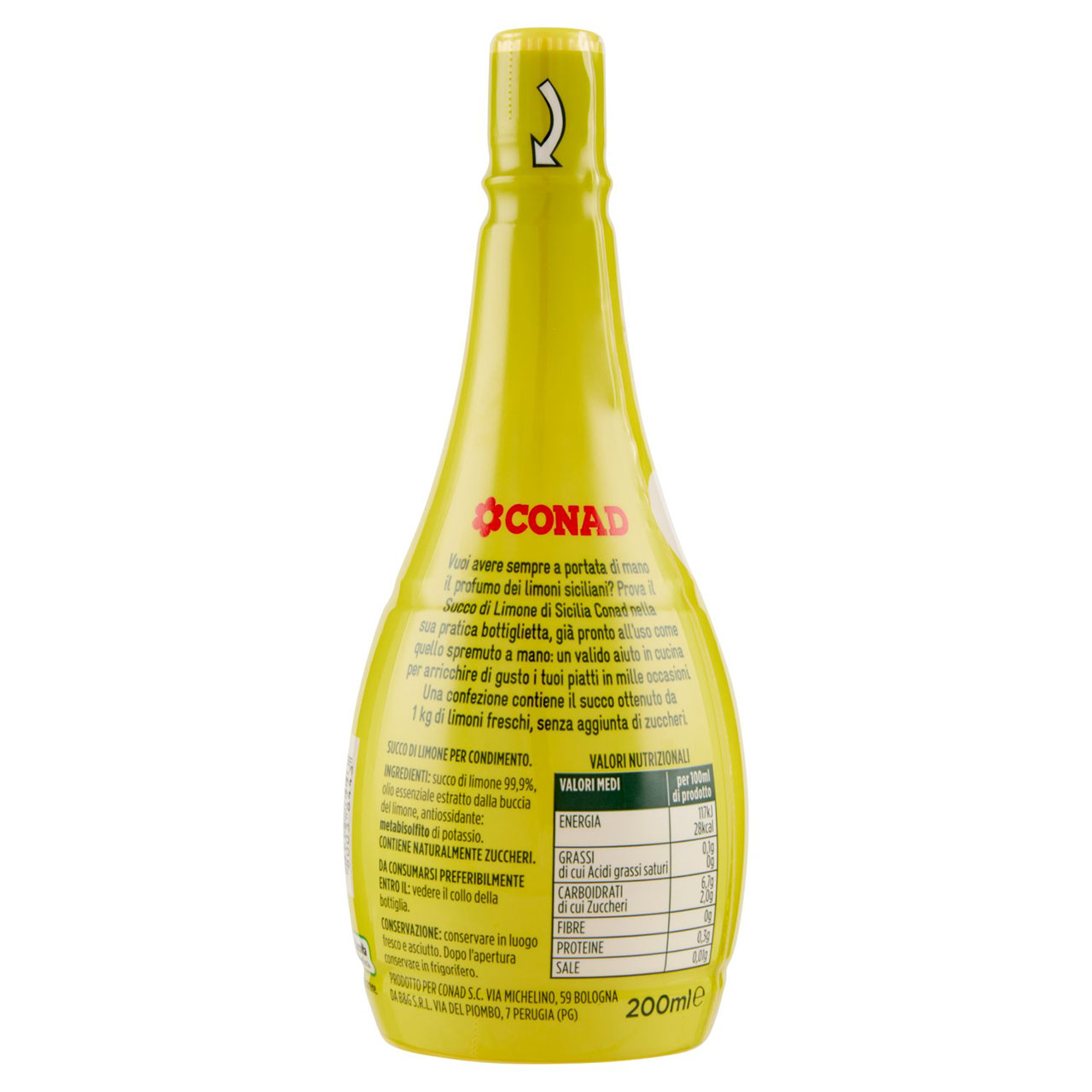 Succo di Limone di Sicilia 200 ml Conad