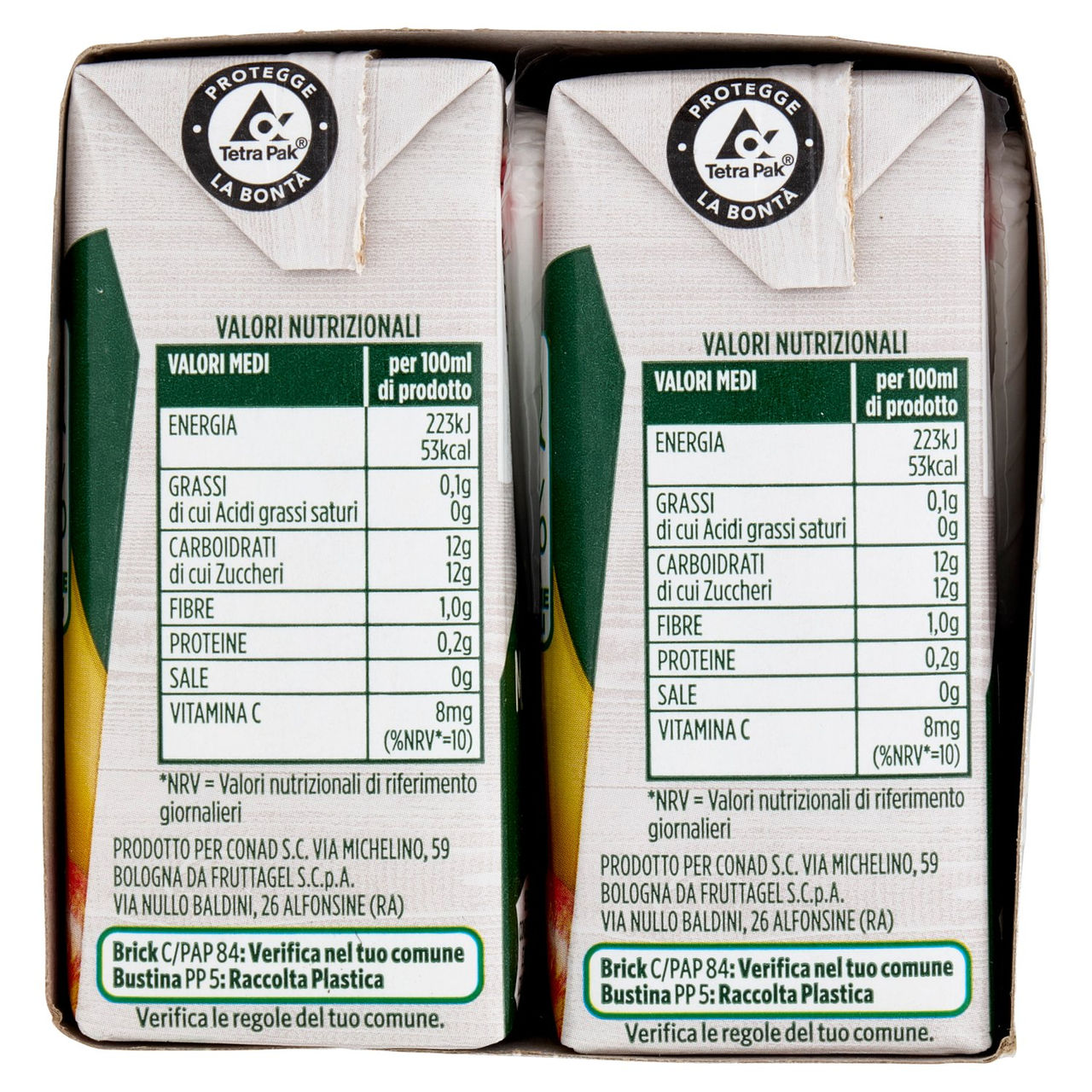 CONAD Succo e Polpa Mela e Banana 6 x 200 ml