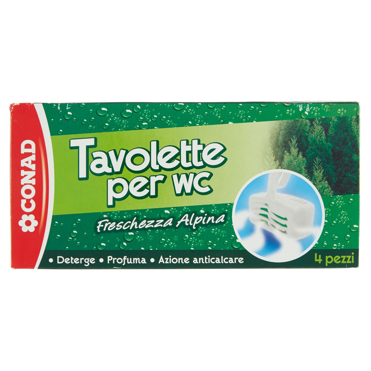 Tavolette per wc Freschezza Alpina 4 x 40 g Conad