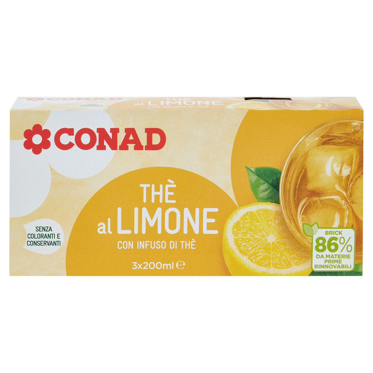 Thè al Limone 3 x 200 ml Conad in vendita online